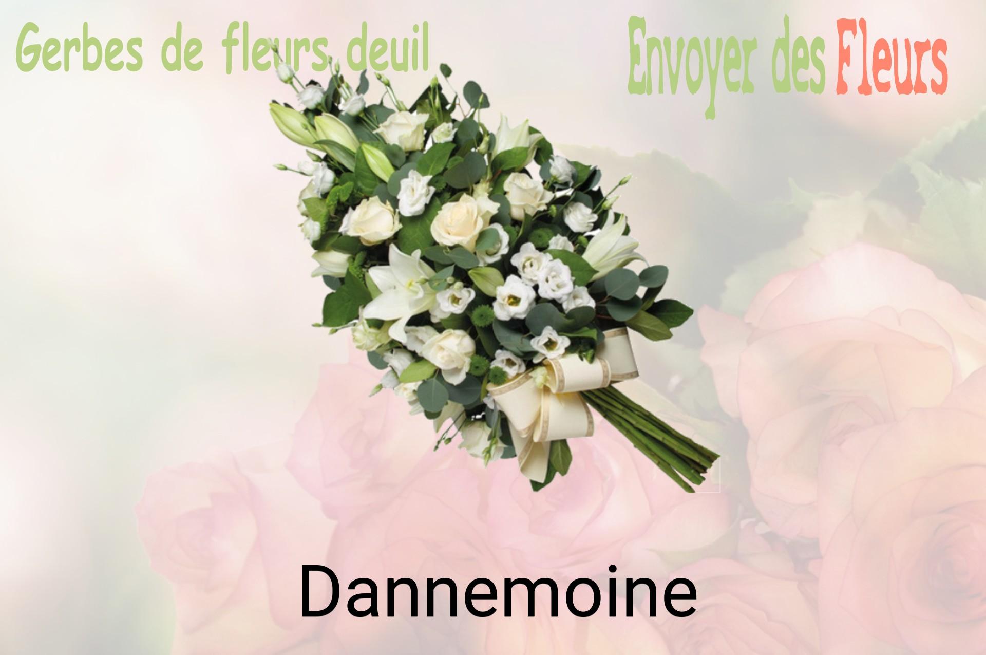 Gerbe de fleurs de deuil livrée à Dannemoine